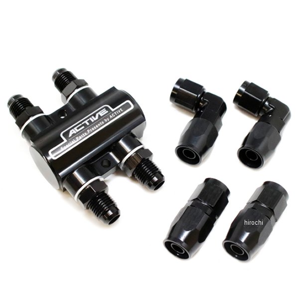 アクティブ ACTIVE サーモスタットキット #6 ストレートフィッティング2個/90°フィッティング2個付 黒 AC1342516 JP店