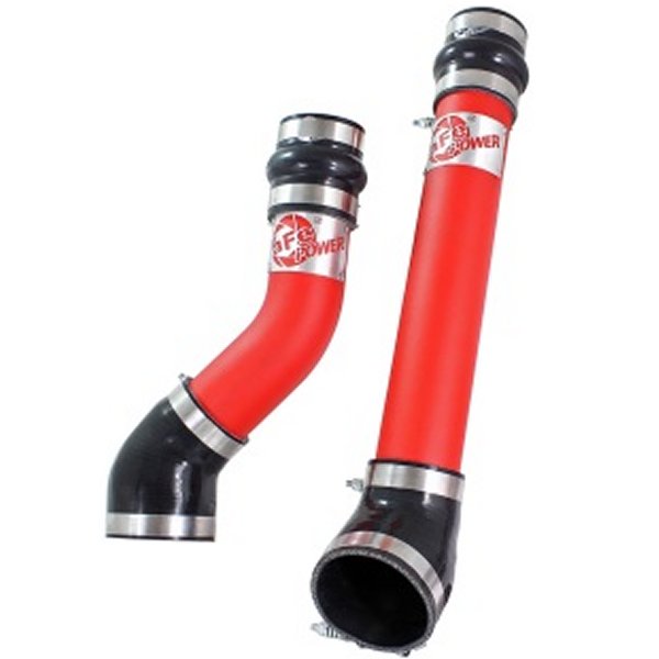  aFe Bladerunner インタークーラー Tubes Hot & Cold Side 3.5in 94-02 Dodge Diesel Trucks L6-5.9L (td) レッド afe46-20064-R JP店