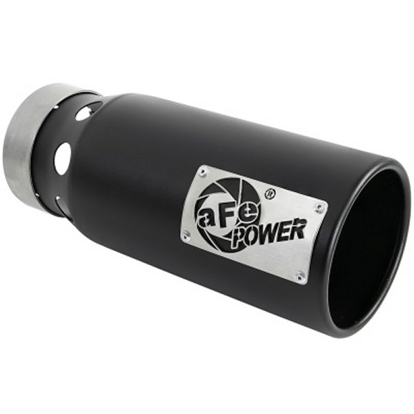  aFe SATURN 4S 4in SS Intercooled Exhaust Tip ブラック 4in In x 5in Out x 12in L Bolt-On afe49T40501-B122 JP店