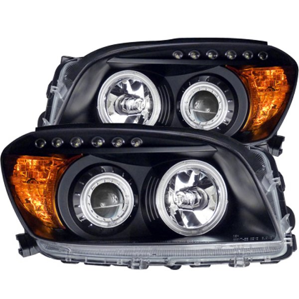 【USA在庫あり】 ANZO 2006-2008 トヨタ Rav4 プロジェクターヘッドライト w/ Halo Black anz111120 JP店