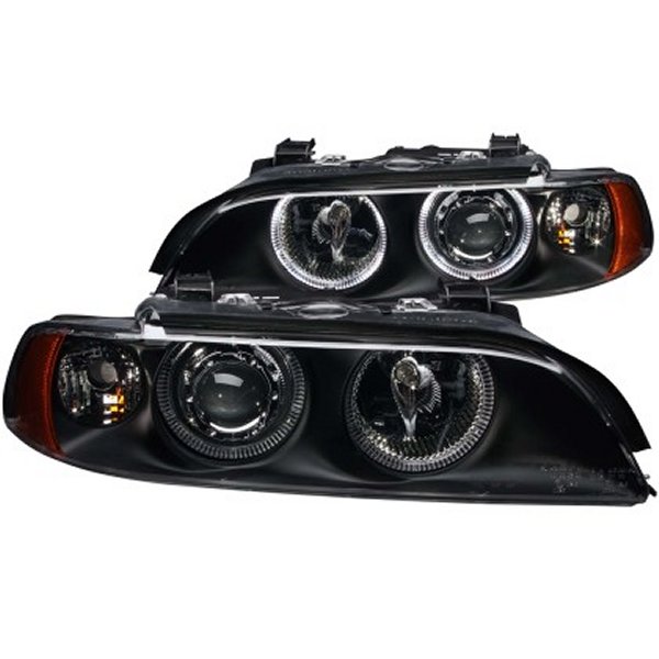 【USA在庫あり】 ANZO 1997-2001 BMW 5シリーズ プロジェクターヘッドライト w/ Halo Black anz121017 JP店