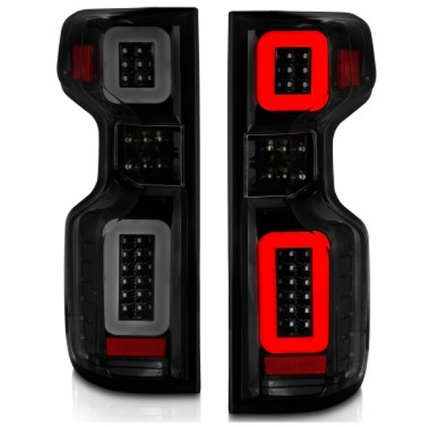  Anzo 19-21 Chevy Silverado Work TruckFull LED Tailights ブラック Housing Smoke Lens G2 (w/C Light Bars) anz311418 JP店
