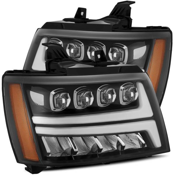  AlphaRex NOVAシリーズ LED プロジェクター ヘッドライト Plank Style グロスブラック 07年-13年 Chevy Avalanche arx880287 JP店
