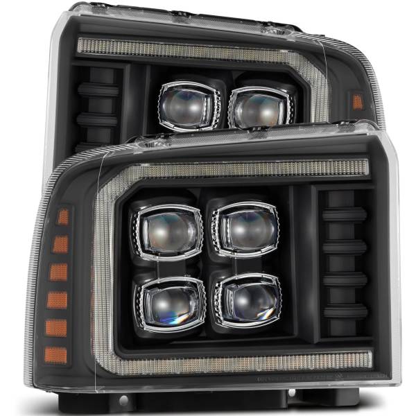  AlphaRex NOVAシリーズ LED プロジェクター ヘッドライト ブラック 05年-07年 フォード F250/350/450/550 Super Duty arx880319 JP店