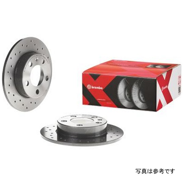 【USA在庫あり】 Brembo 2008 Audi A3/2010 VW Golf/05-10 Jetta リア Premium Xtra Cross Drilled UV Coated Rotor bre08.9488.1X JP店