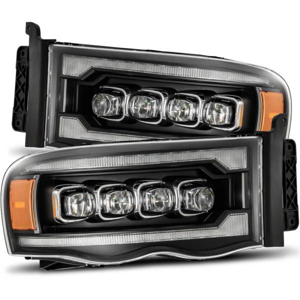  AlphaRex NOVAシリーズ LED プロジェクター ヘッドライト Plank Style ブラック 02年-05年 Dodge Ram 1500 arx880564 JP店