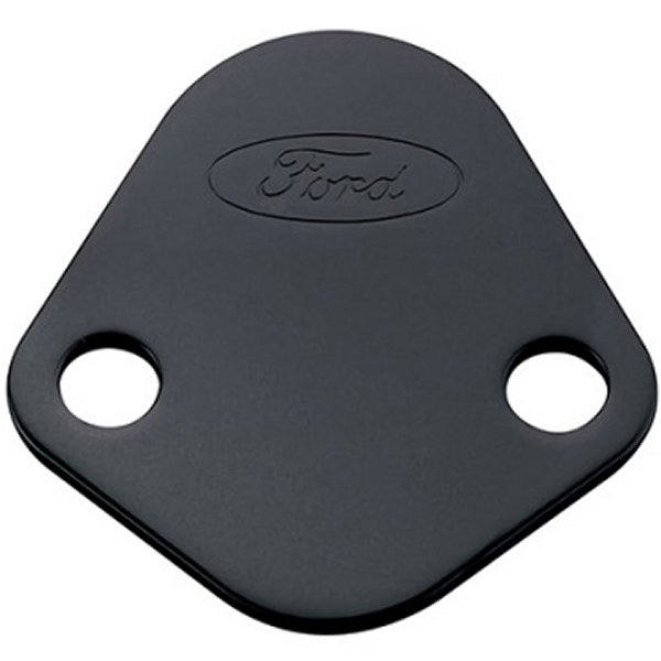 ��USA�߸ˤ���� Ford Racing �ե塼����ݥ�� Block Off Plate �֥�å� Crinkle Finish w/ �ե����� Oval frp302-291 JPŹ