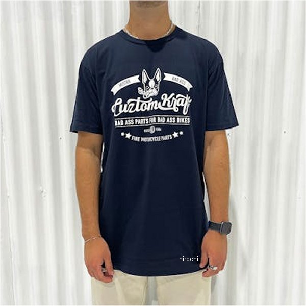 内衣 - 【メーカー在庫あり】 カスタムクラフト CuztomKraft SIGNATURE Tシャツ ネイビーブルー XLサイズ SIGNBXL JP店