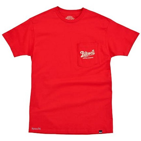 【メーカー在庫あり】 ビルトウェル Biltwell QUALITY GOODS ポケットTシャツ 赤 Mサイズ 8102-137-003..