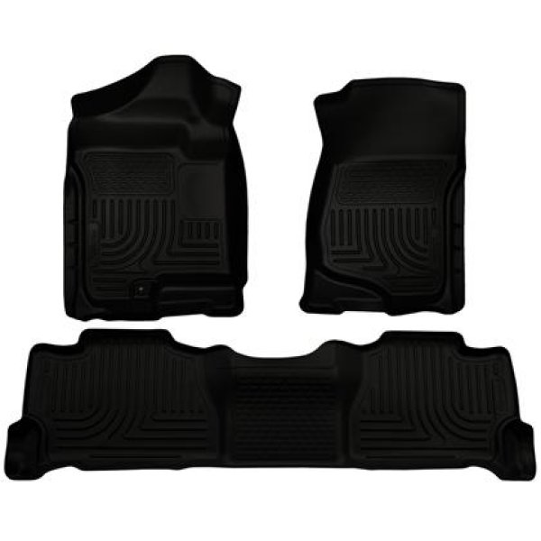 【USA在庫あり】 Husky Liners 07年-13年 GM Escalade/Suburban/Yukon WeatherBeater ブラック フロント & 2nd Seat フロアライナー hsl98251 JP店
