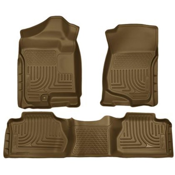 【USA在庫あり】 Husky Liners 07年-13年 GM Escalade ESV/Avalanche/Suburban WeatherBeater Tan フロント/2nd Row フロアライナー hsl98263 JP店