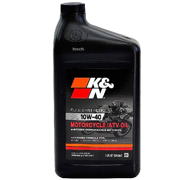 【メーカー在庫あり】 K&N 100％化学合成エンジンオイル 10W-40 1クォート（945ml） 108062 JP店