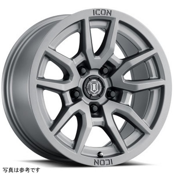  ICON Vector 5 17x8.5 5x150 25mm オフセット 5.75in BS 110.1mm Bore Titanium ホイール ico2617855557TT JP店