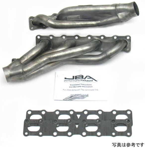  JBA 04年-15年 ニッサン 5.6L VK56DE Oval Port 1-5/8in Primary Raw 409SS Cat4Ward Header jba1400S JP店