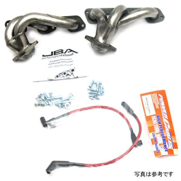  JBA 07年-11年 ジープ 3.8L V6 1-1/2in Primary Raw 409SS Cat4Ward Header jba1528S JP店