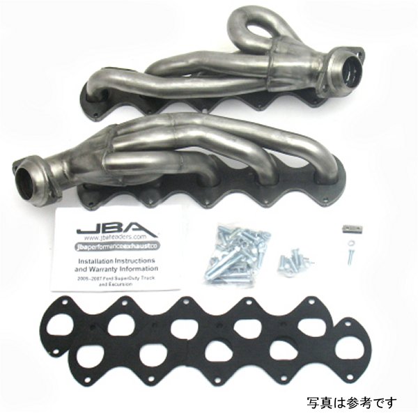  JBA 05年-10年 フォード F-Series 6.8L 3V V10 1-1/2in Primary Raw 409SS Cat4Ward Header jba1670S JP店