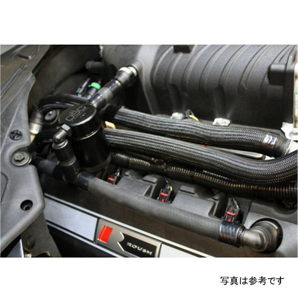 【USA在庫あり】 J&L 11年-17年 フォード Mustang GT (w/Roush/VMP S/C) Passenger Side Oil セパレーター 3.0 - ブラック アノダイズド jlt3020P-B JP店