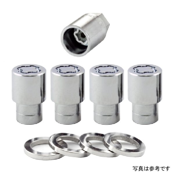 【USA在庫あり】 McGard ホイール Lock Nut セット - 4pk. (Reg. Shank Seat) M12X1.5 / 13/16 Hex / 1.38in. Length - クローム mcg21156 JP店