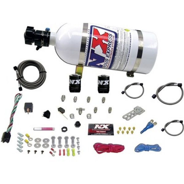  Nitrous Express All Sport Compact EFI シングル Nozzle Nitrous キット (35年-50年-75HP) w/10lb ボトル nex20923-10 JP店