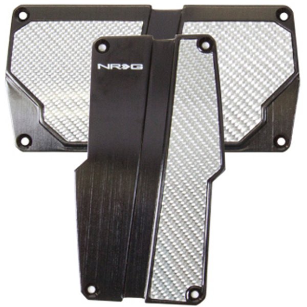  NRG Brushed Aluminum Sport Pedal A/T ブラック w/Silver Carbon nrgPDL-150BK JP店