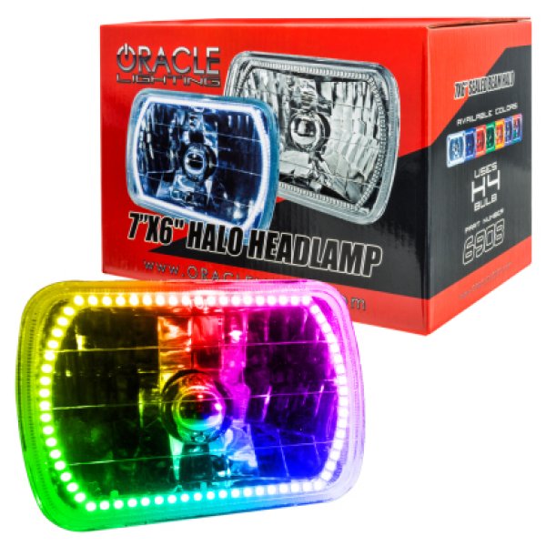 【USA在庫あり】 Oracle Pre-Installed ライト 7x6 IN. Sealed Beam - ColorSHIFT Halo SEE WARRANTY orl6908-333 JP店