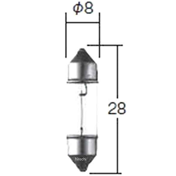 小糸製作所 白熱バルブ T8×28 6V5W 10個入り 2114 JP店