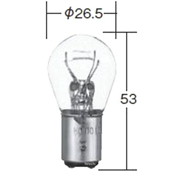 Light Valves - 小糸製作所 白熱バルブ S25 12V23/8W 10個入り 黄 4523Y JP店