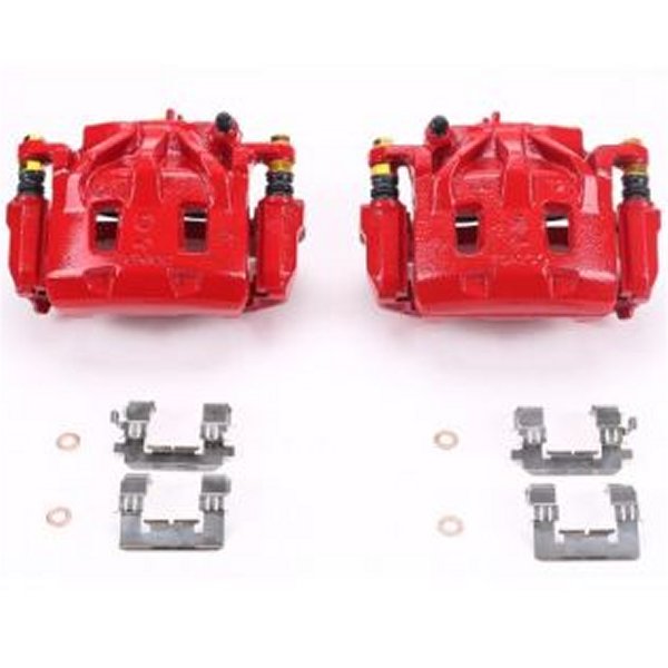 Power Stop 06年-07年 スバル B9 Tribeca フロント レッド Calipers w/ブラケットs - 2個メーカー：PowerStopメーカー品番：S3348・掲載画像は、カタログより抜粋した参考画像となっております...