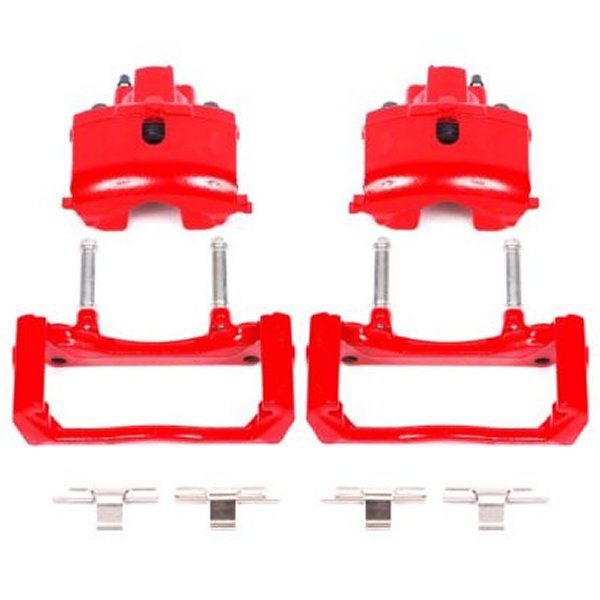  Power Stop 07年-09年 Chrysler Aspen リヤ レッド Calipers w/ブラケットs - 2個 psbS4836 JP店