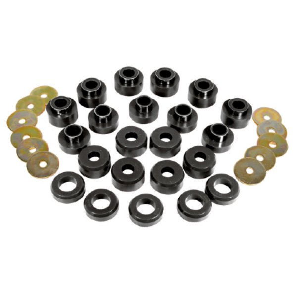  Prothane 97+ ジープ TJ Body Mount キット - ブラック pro1-107-BL JP店