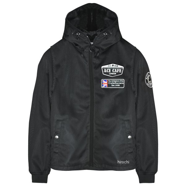 エースカフェロンドン ACE CAFE LONDON 春夏モデル シースルーメッシュジャケット 黒 Lサイズ SS2503MJ JP店