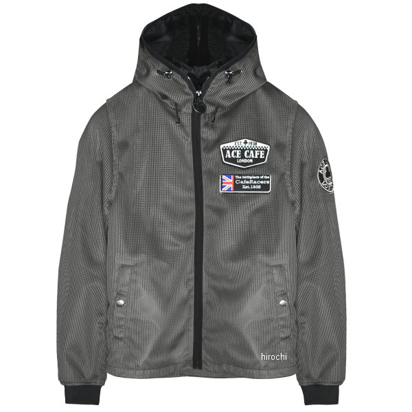 【メーカー在庫あり】 エースカフェロンドン ACE CAFE LONDON 2025年春夏モデル シースルーメッシュジャケット チャコール Lサイズ SS2503MJ JP店(2)