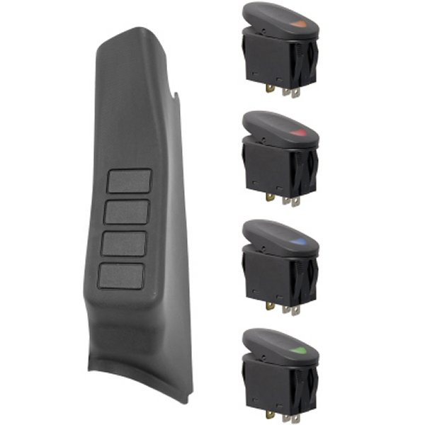 【USA在庫あり】 Rugged Ridge A-Pillar 4 Switch Pod キット ブラック LHD 11年-18年 JK rug17235.96 JP店