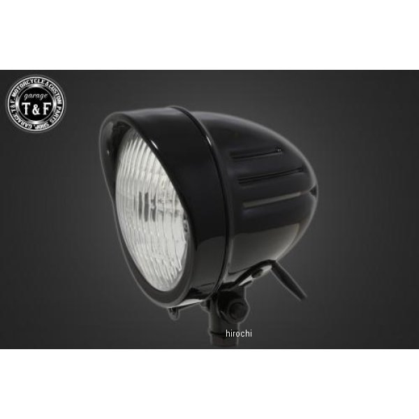 ガレージT＆F 4.5インチスリットヘッドライト(クラシックレンズ仕様)+ステー DS400 STD ブラック/クリア 4020719 JP店