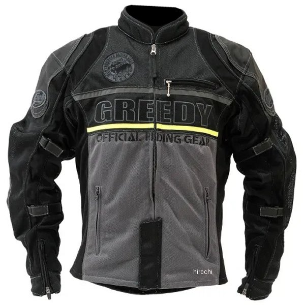 Nylon Jackets - GNS-061 グリーディー GREEDY 春夏モデル スポーツメッシュジャケット 黒/グレー 4Lサイズ GRGNS061BG4 JP店