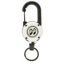 【メーカー在庫あり】 MQQNEYES ムーンアイズ Equipped カラビナ リールキーリング ホワイト MKR200WH JP店