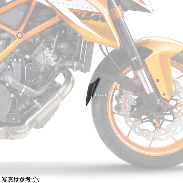 ピラミッドプラスチック Pyramid Plastics 延長フェンダー ショート 12年-22年 KTM 1290 Superduke GT 黒 059354 JP店