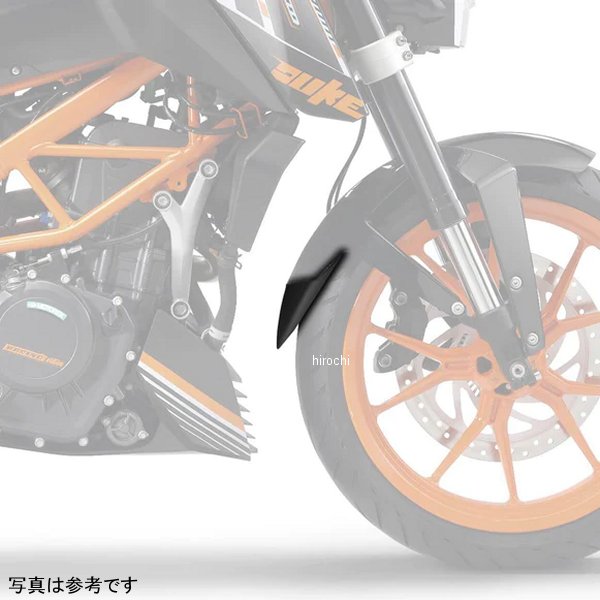 ピラミッドプラスチック Pyramid Plastics 延長フェンダー ショート 17年-22年 KTM 125 Duke 黒 059355 JP店