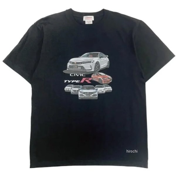 ホンダ シビック CIVIC TYPE-R Tシャツ 黒 Lサイズ 2301HD41-01 JP店