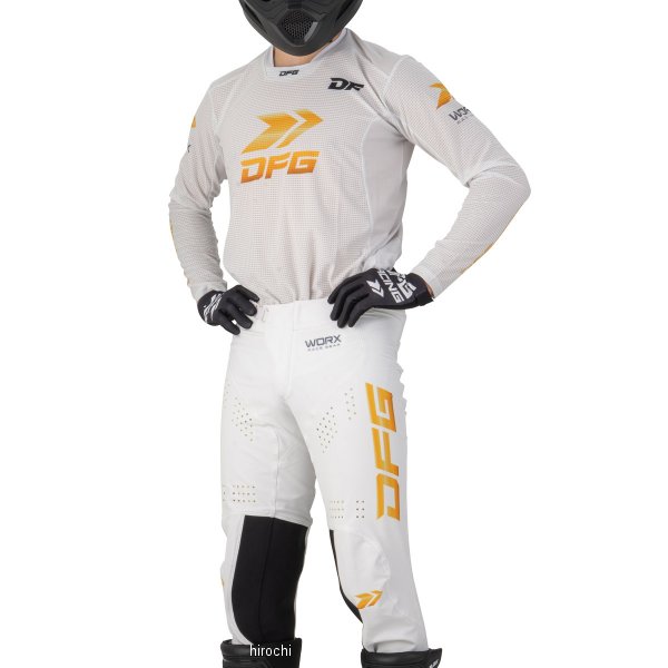 【メーカー在庫あり】 ディーエフジー DFG ワークス パンツ アイコン 白/ゴールド 34サイズ C0364 JP店