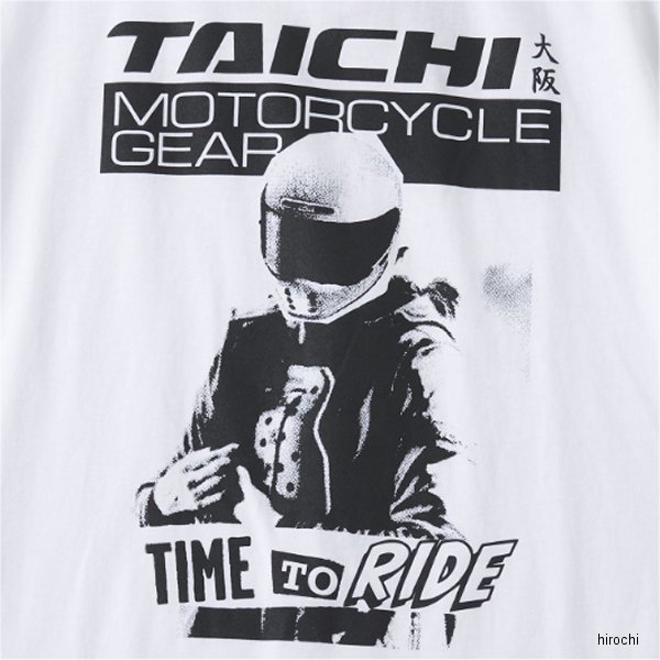 RSタイチ RSTaichi 春夏モデル Tシャツ TIME TO RIDE T-SHIRT 白 XLサイズ RSU122 JP店