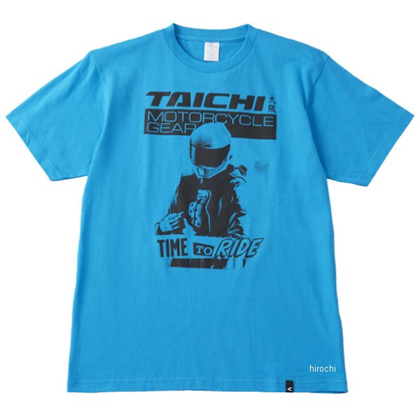 RSタイチ RSTaichi 春夏モデル Tシャツ TIME TO RIDE T-SHIRT ターコイズ Mサイズ ...
