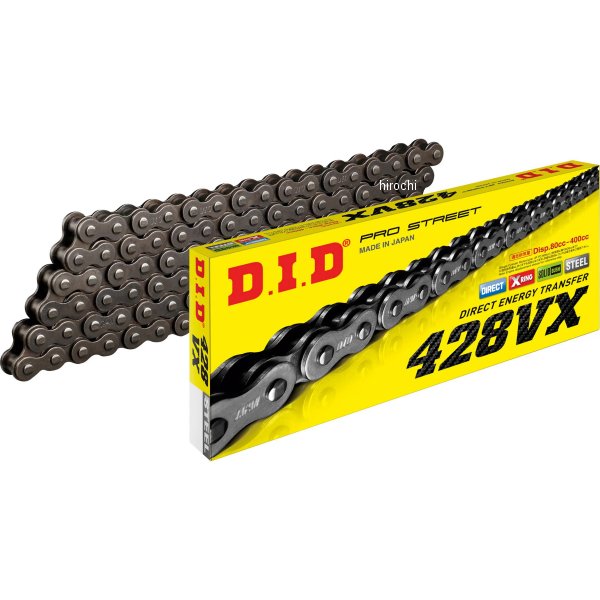 DID 520ERVT-118L FJ(軽圧力クリップ) GOLD 4525516358248　大同工業株式会社 D.I.D バイクチェーン