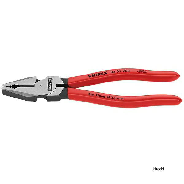 【メーカー在庫あり】 クニペックス KNIPEX 強力型ペンチ 200mm プラスチックコーティングハンドル 0201-200SB JP店