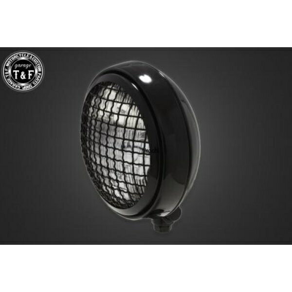 【New】 ガレージT&F 5.75in グリルヘッドライト(ブラック)クリアーレンズ+ステーD スティード400(VLS) 4023623 JP店