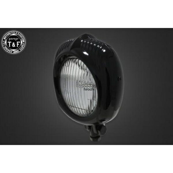 【New】 ガレージT&F エレクトロライン54レプリカヘッドライト(ブラック)クリアーレンズ+ステーC SR400 4022915 JP店