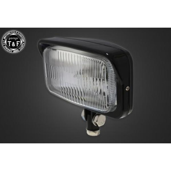 ガレージT&F ビンテージスクエアヘッドライト(ブラック)クリアーレンズ+ステーA シャドウスラッシャー400 4023359 JP店