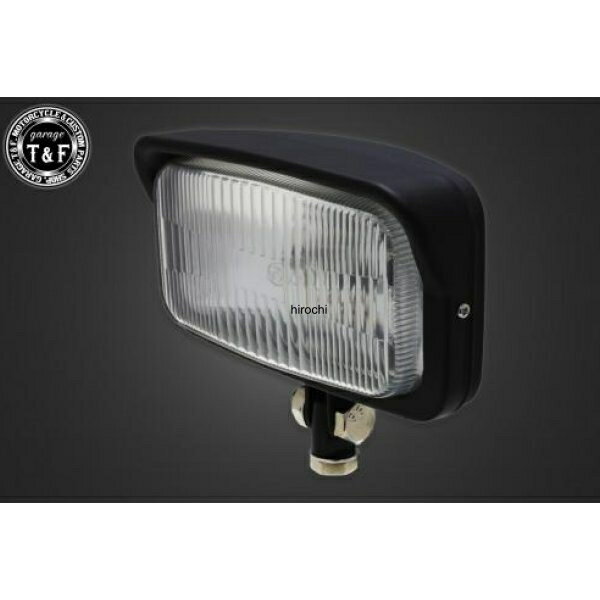 ガレージT&F ビンテージスクエアヘッドライト(マットブラック)クリアーレンズ+ステーA DS400 4023396 JP店