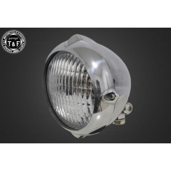 【New】 ガレージT&F 4.5in ビンテージライト(ポリッシュ)クラシックレンズ(透明)+ステーB イントルーダー400 4021507 JP店
