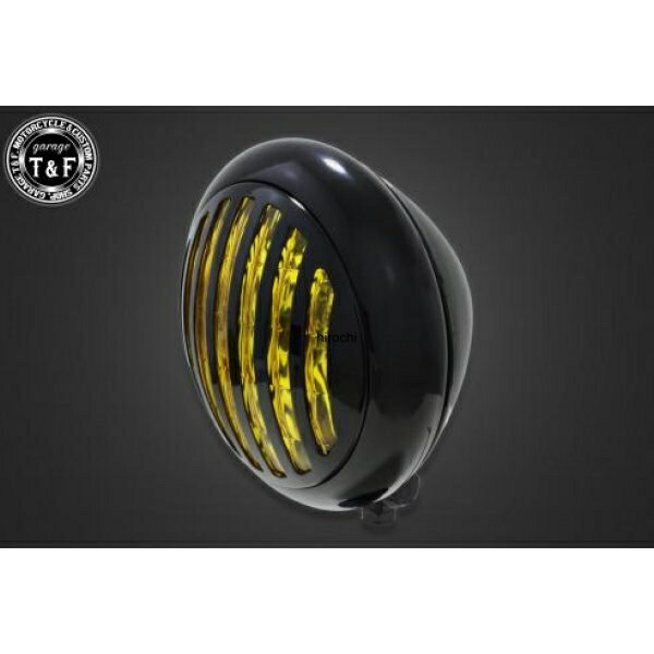 【New】 ガレージT&F 5.75in マスクドトラクターライト(黒)黄レンズ+ステーB イントルーダー400 4023896 JP店
